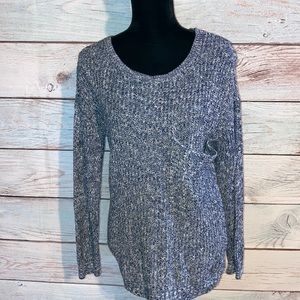 - Garage blue and white sweater. Long sleeve.